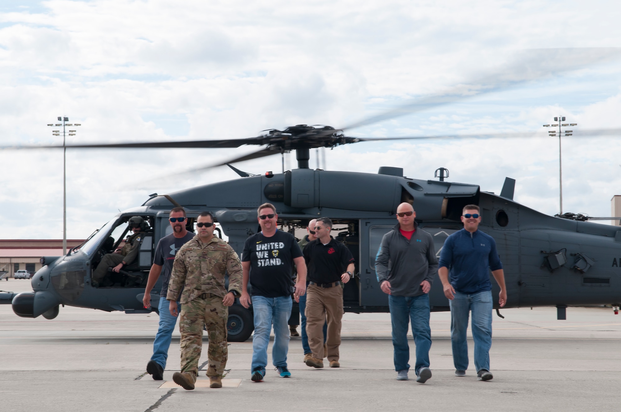 The 920th Rescue Wing at Patrick Air Force Base, Florida, hosted 60 community leaders for the advent of rides in its Air Force combat-search-and-rescue aircraft December 1 during a special day recognizing civilian employers of Reserve Citizen Airmen and five community leaders who were inducted as honorary commanders. Both occasions were combined during the December unit training assembly to bolster relations between community leaders, civilian employers and service members. (U.S. Air Force photo by SrA Brandon Kalloo Sanes)