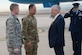 PETERSON AIR FORCE BASE, Colo. - (From left to right) Col. Sam Johnson, 21st Space Wing vice commander, and Maj. Gen. John Shaw, Air Force Space Command deputy commander, greet Defense Secretary James Mattis on the fight line at Peterson Air Force Base, Colo., Nov. 30, 2018. Mattis was in Colorado Springs to meet with senior cadets at the U.S. Air Force Academy. (U.S. Air Force photo by Robb Lingley)