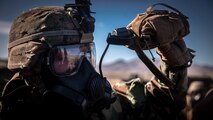 A U.S. Marine drinks water from a canteen during exercise Steel Knight (SK) 2019 at Marine Corps Base Camp Pendleton, California, Dec. 2, 2018.