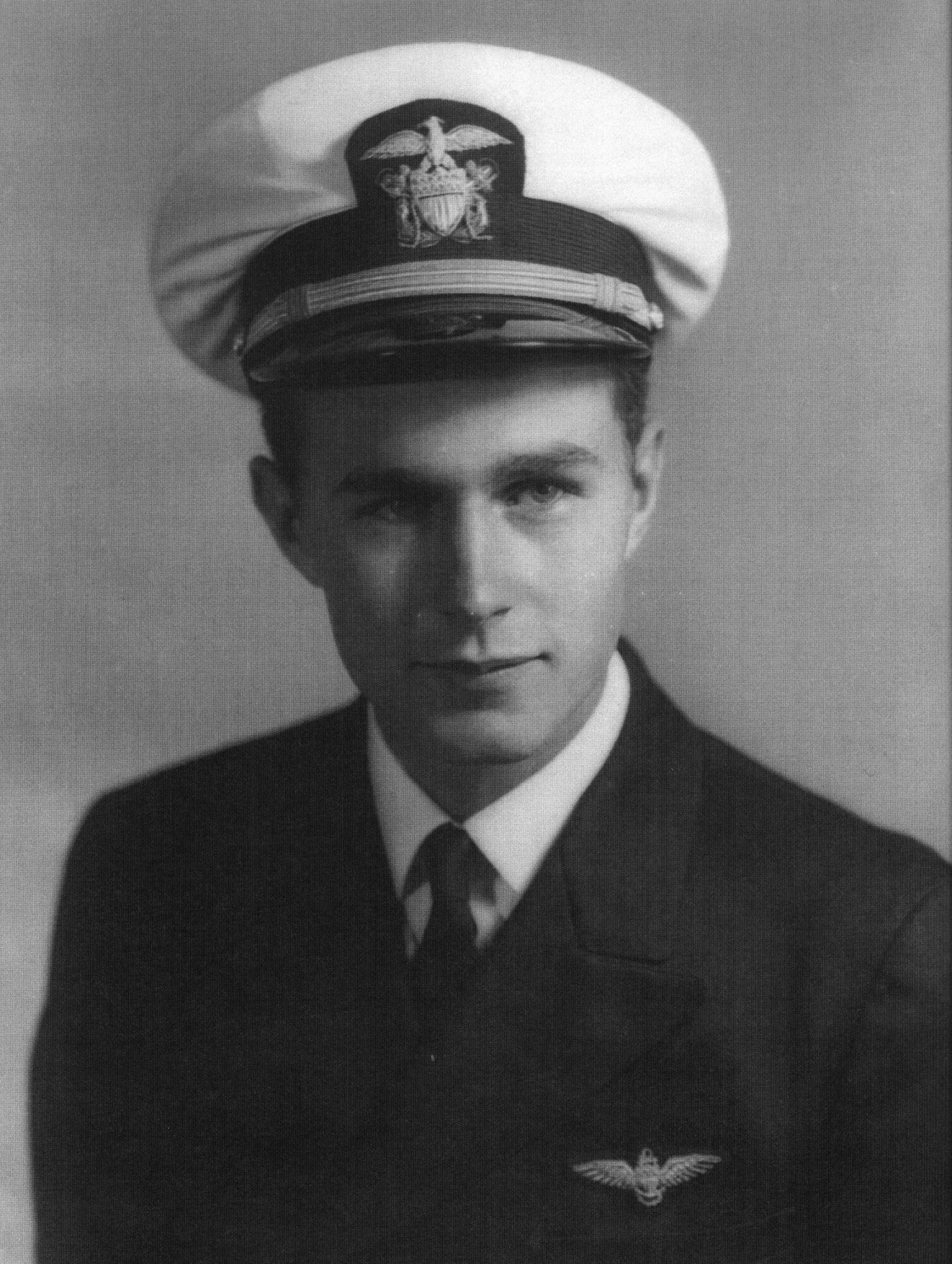 An undated  file photo of Navy pilot George H. W. Bush.