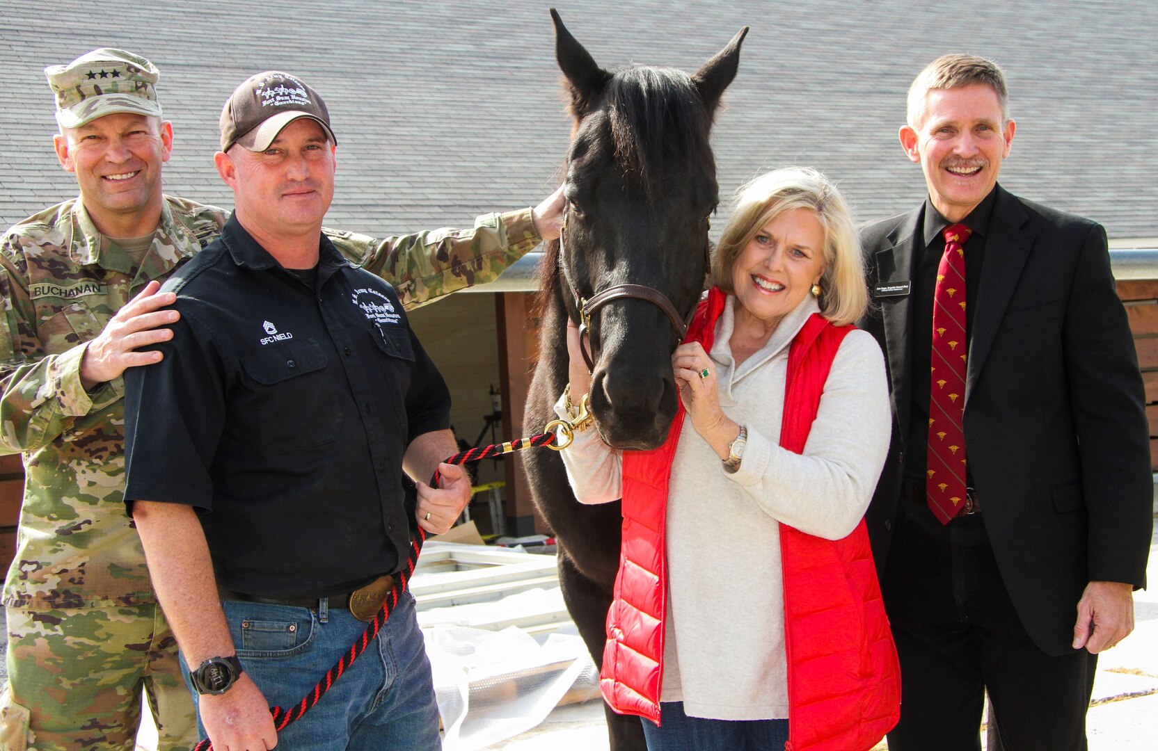 Beau, a six-year-old quarter horse, has begun his training as a caparisoned, or riderless, horse and is expected to be part of a ceremonial team that renders honors to fallen service members.