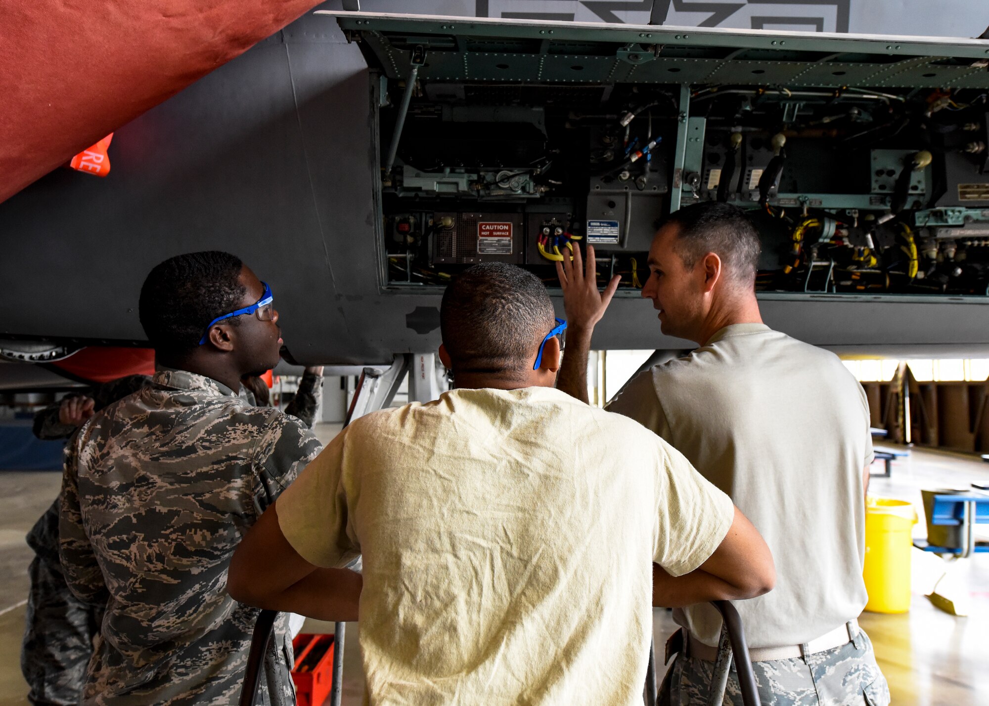 Sheppard airmen work on electrical and environmental systems