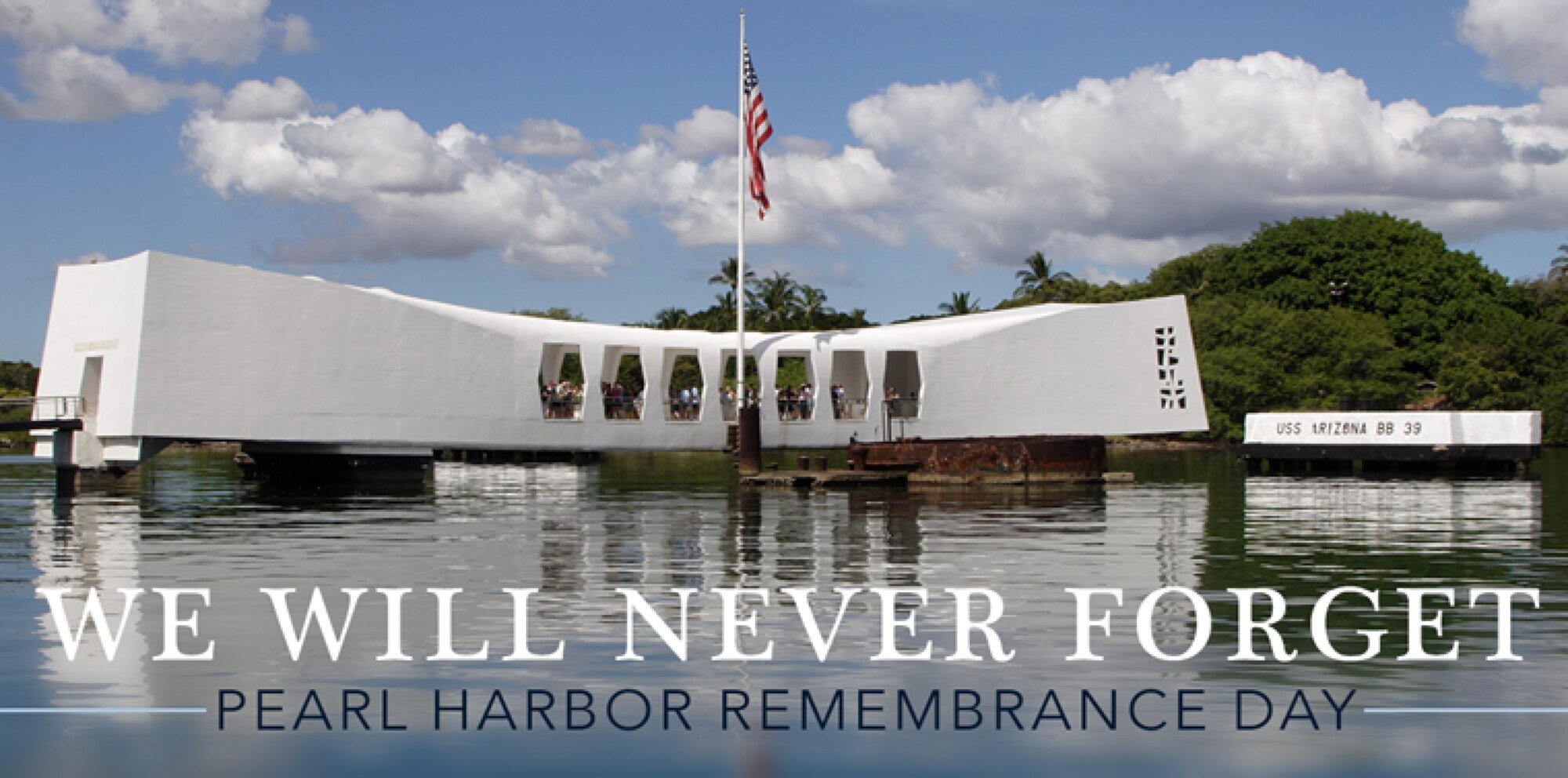 On the 77th anniversary of the attacks on Pearl Harbor and the Hawaiian Air Force, precursor to the Seventh Air Force, Airmen honor the 600 casualties lost. The newly created HAF suffered the loss of more than 50 percent of their aircraft, buildings and support facilities. Still, 14 HAF pilots were able to airborne in P-40s and P-36s and claimed 10 confirmed kills during the attack (Courtesy Graphic)