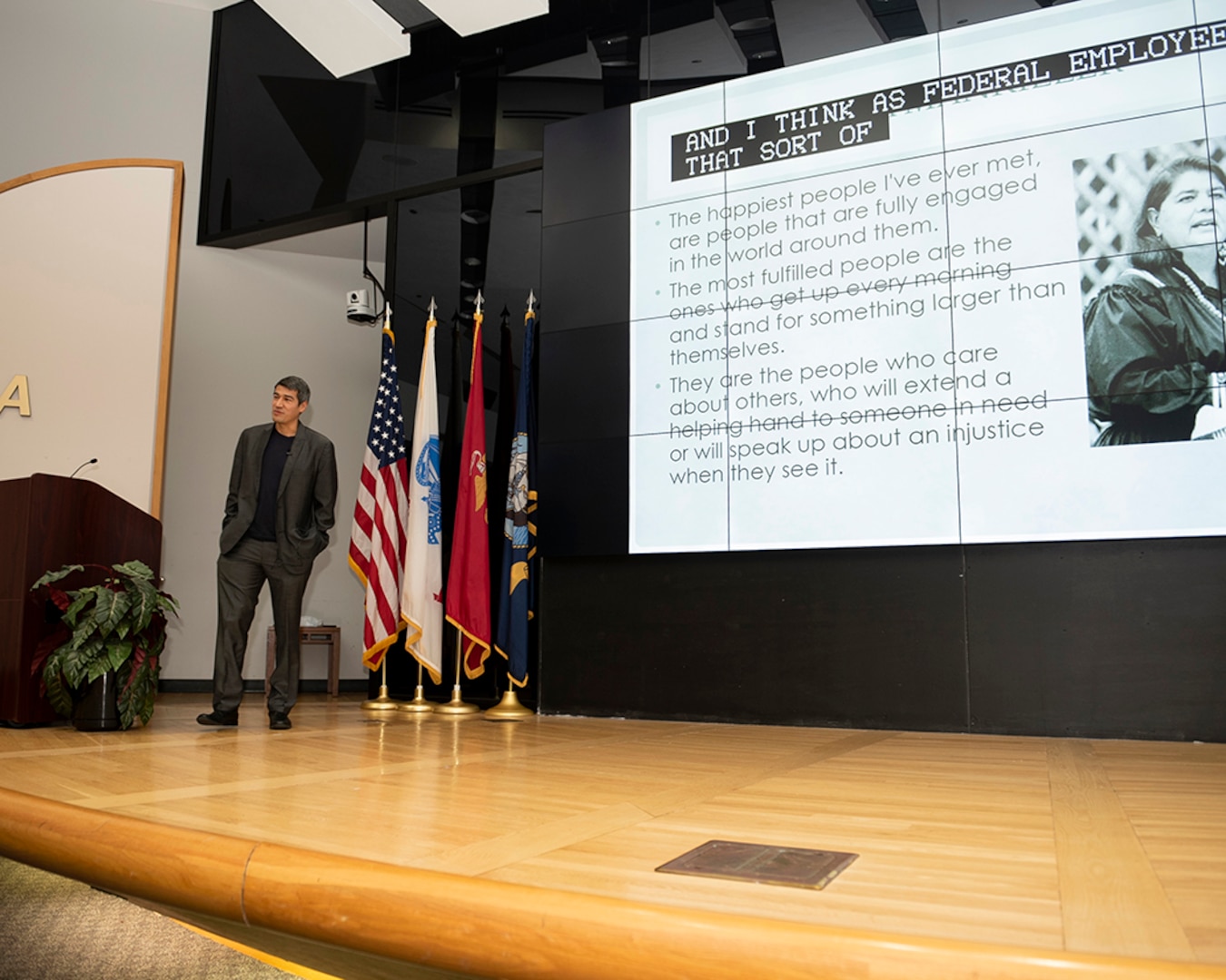 Joseph Connolly, a NASA aerospace engineer and Haudenosaunee tribal member, delivers the keynote presentation