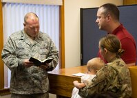 Infant baptism held at Duke Field, Fla Dec. 2, 2018