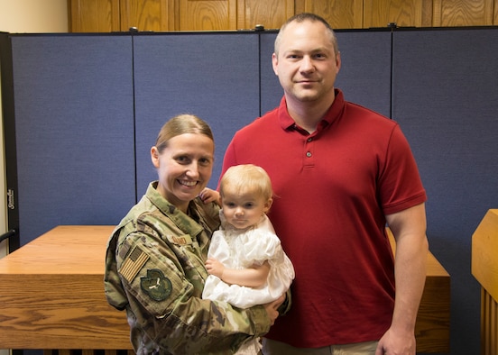 Infant baptism held at Duke Field, Fla Dec. 2, 2018