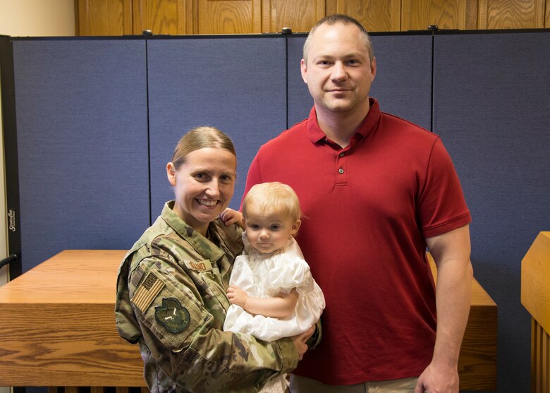 Infant baptism held at Duke Field, Fla Dec. 2, 2018