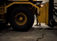 Snowfall data is displayed on a board at the 354th Civil Engineer Squadron heavy vehicle equipment shop Dec. 6, 2018 at Eielson Air Force Base, Alaska. Less than 200 mile from the Arctic Circle, Eielson Air Force Base is one of the northern most installations in the service. (U.S. Air Force photo by Tech. Sgt. Jerilyn Quintanilla)