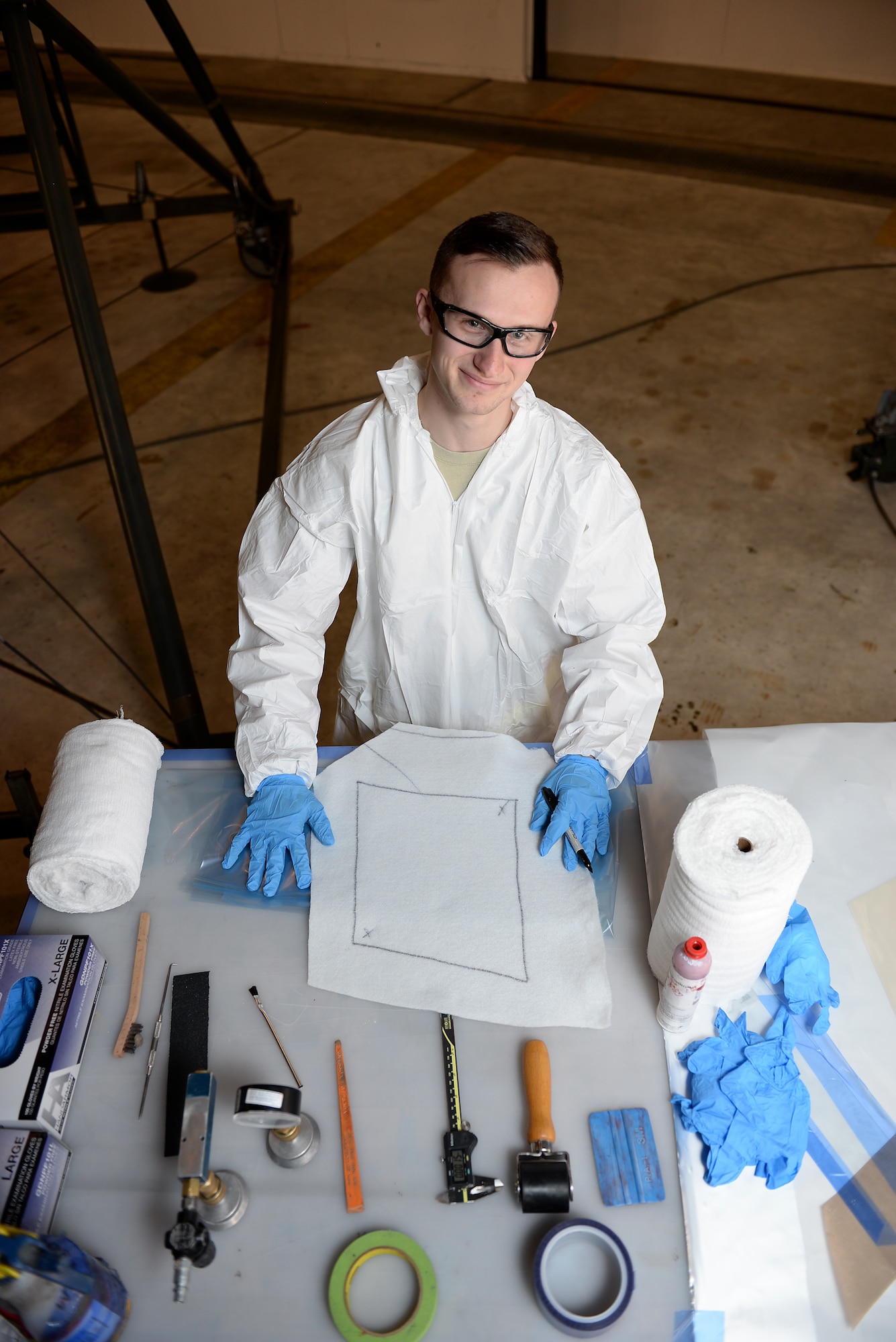 Senior Airman Austin K. Choate, a low-observable maintenance technician assigned to the 509th Maintenance Group, poses for a portrait.