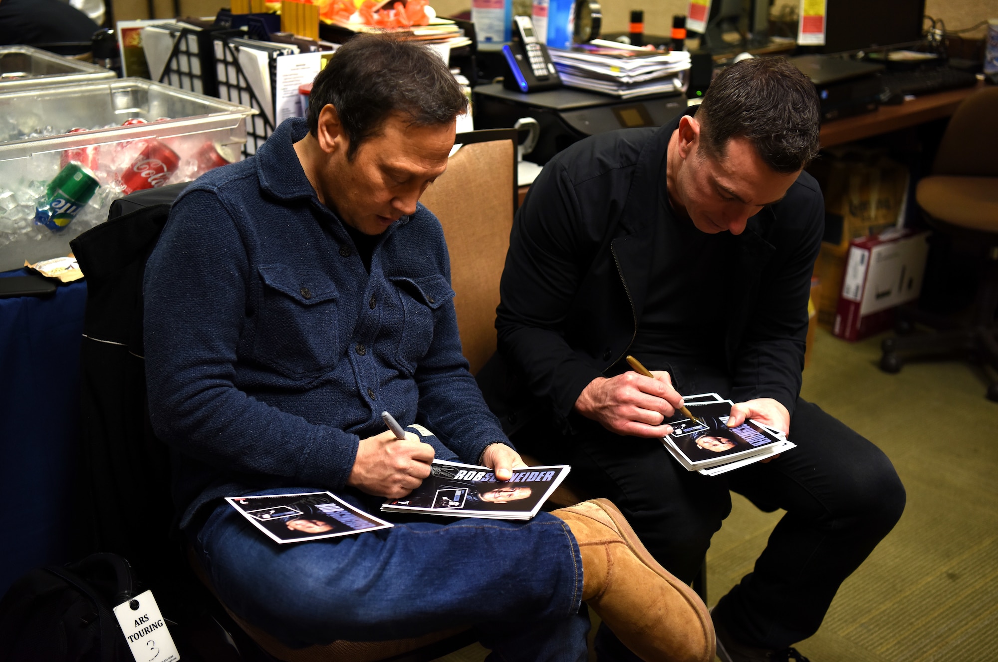 Comedian Rob Schneider visits Osan, thanks Airmen.