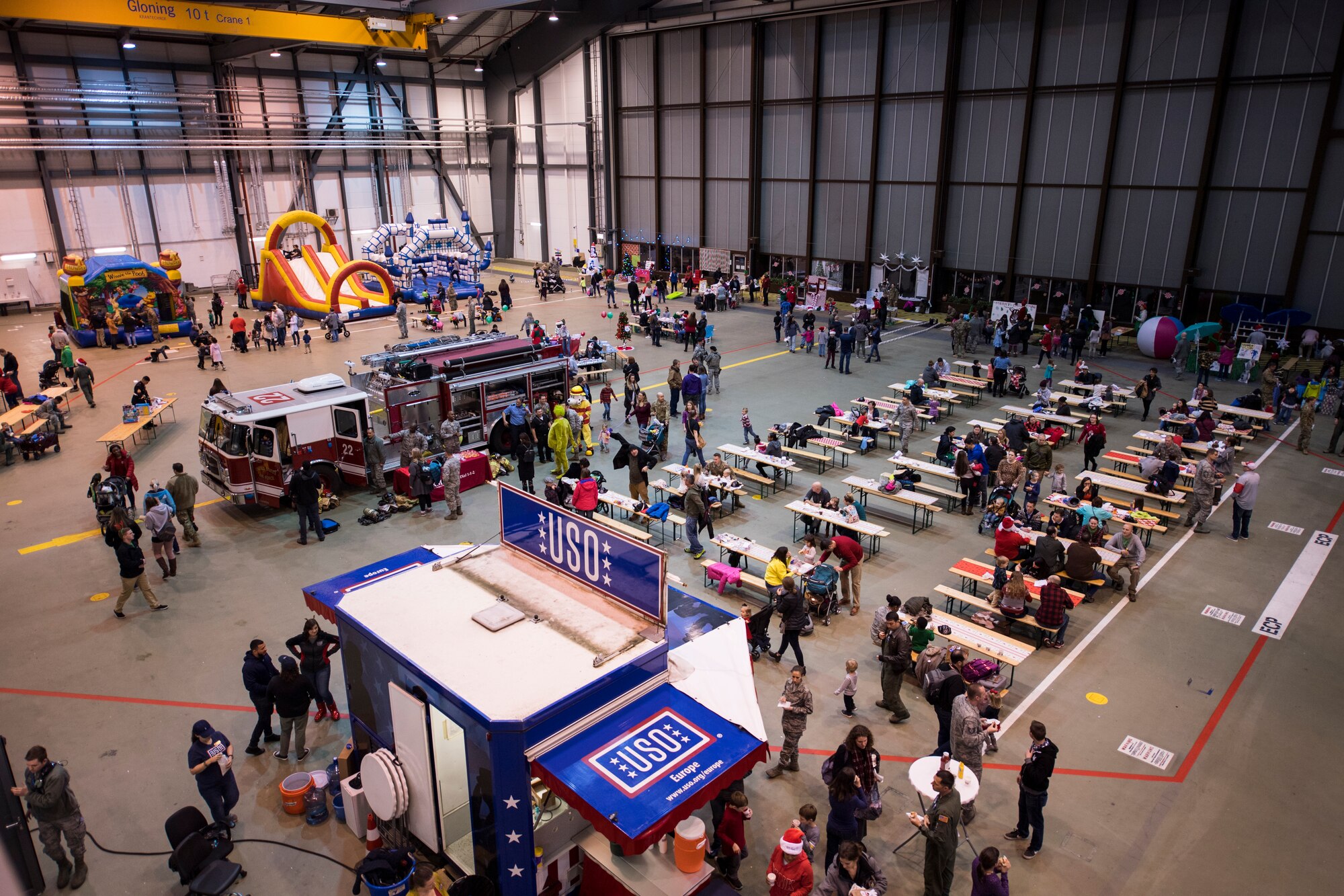 Rudolph, a U.S. Air Force C-130J Super Hercules, spent his Thursday at Ramstein Air Base, Germany, Dec. 6, 2018 to spend time with families from around the Kaiserslautern Military Community during the Rudolph, the Red-Nosed Herc event.