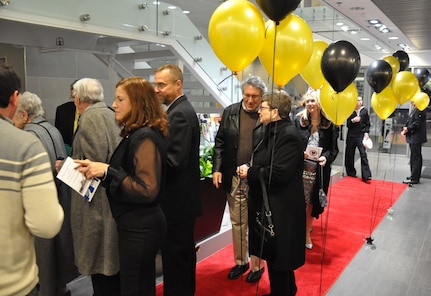 IMAGE: Guest arrive on the red carpet at the Dahlgren Centennial Movie Premier, Nov. 27.