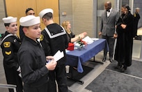 IMAGE: U.S. Naval Sea Cadets assist with the Dahlgren Centennial Movie Premier, Nov. 27.