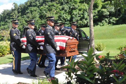 Cpl. Francisco Ramos Rivera was an MIA from the Korean War. He was identified in 2017 and returned home to his family for burial at the Puerto Rico National Cemetery in Bayamon. A Puerto Rico Army National Guard honor guard participated.