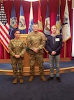 Sgt. 1st Class Justin Knight his son, Devon Dandoy, and sister, Sgt. 1st Class Robin Ciani.