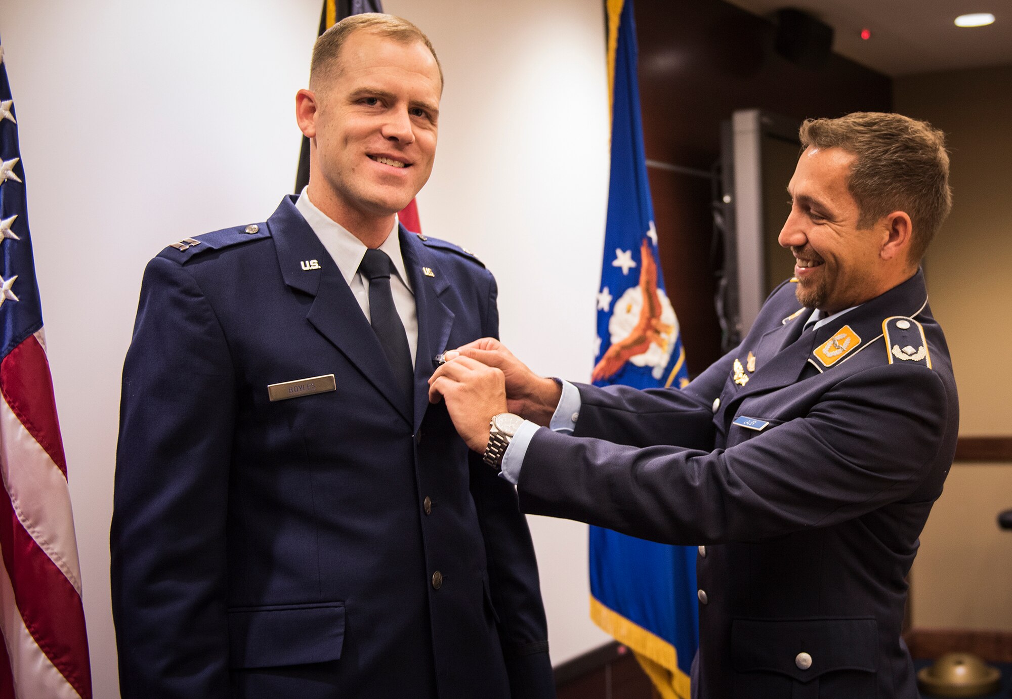 An advanced weapons technology Airman here received the German Cross of Honor bronze medal Nov. 30.