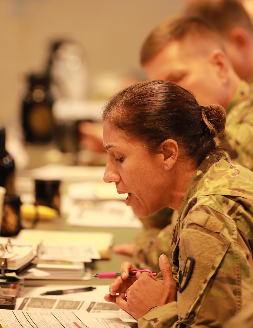 U.S. Army Col. Kimberlee Aiello, commander, 44th Medical Brigade, Fort Bragg, N.C., part of Task Force Medical, speaks to the senior leaders and representatives for the Mission Planning Conference (MPC) at Fort Eustis, Va., Dec. 3-4, 2018. JTF-CS hosted 58 attendees working to identify critical friction points and key concerns about how DCRF forces deploy, arrive, and process resources in CBRN response operations. 

“Opportunities like this provide a venue to openly discuss our process center systems and also how we are planning and see not just ourselves but just as important to see each other and how we can best support our fellow task force overall mission,” said Aiello. “This is a mission that is based on relationships and shared
understanding that must be synchronized.” 

When directed, JTF-CS is ready to respond in 24 hours to provide command and control of 5,200 federal military forces located at more than 36 locations throughout the nation in support of civil authority response operations to save lives, prevent further injury and provide critical support to enable community recovery. (DoD photo by U.S. Air Force Tech. Sgt. Michael Campbell/ Released)