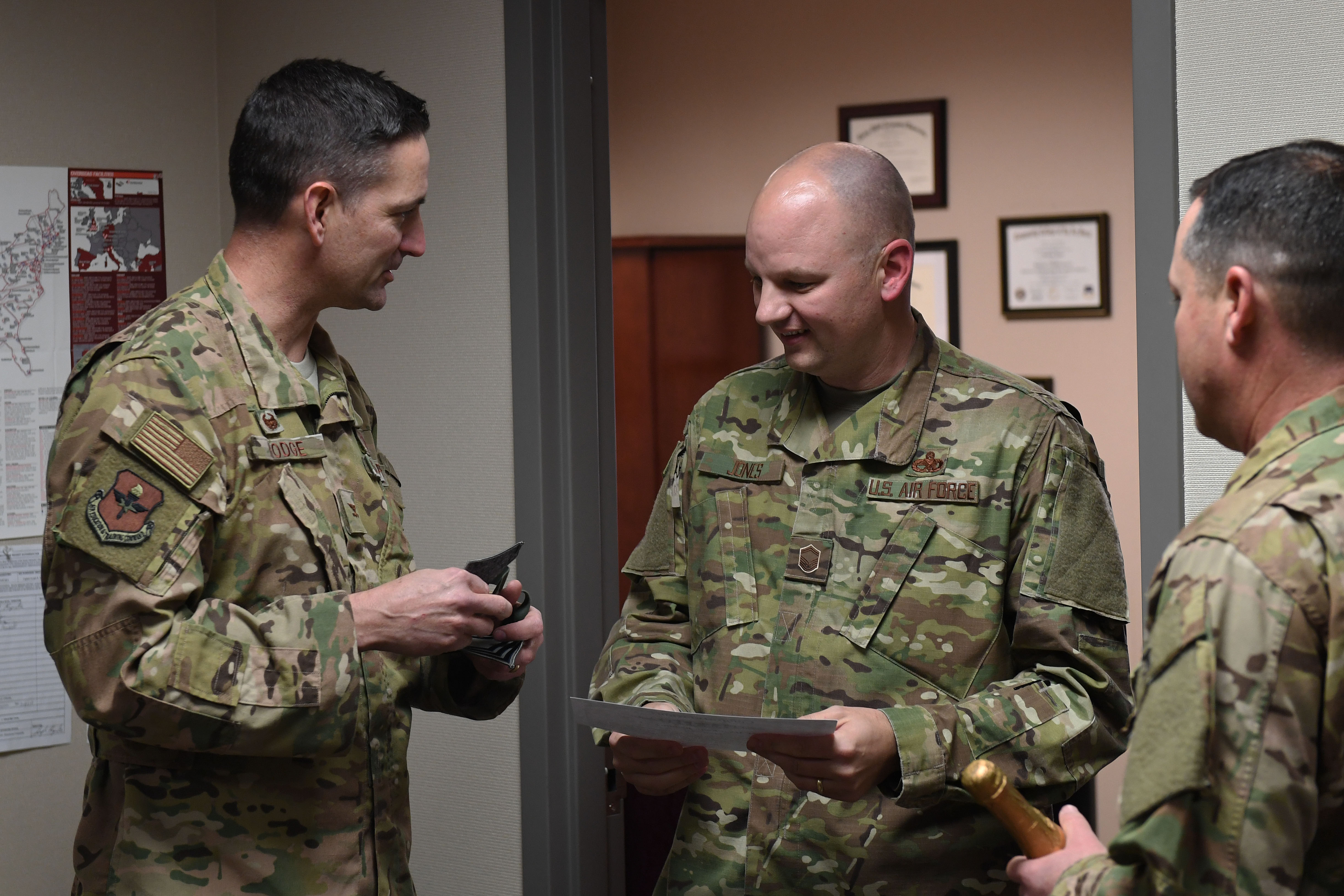Senior Master Sgt Keith Jones Learns Of His Promotion