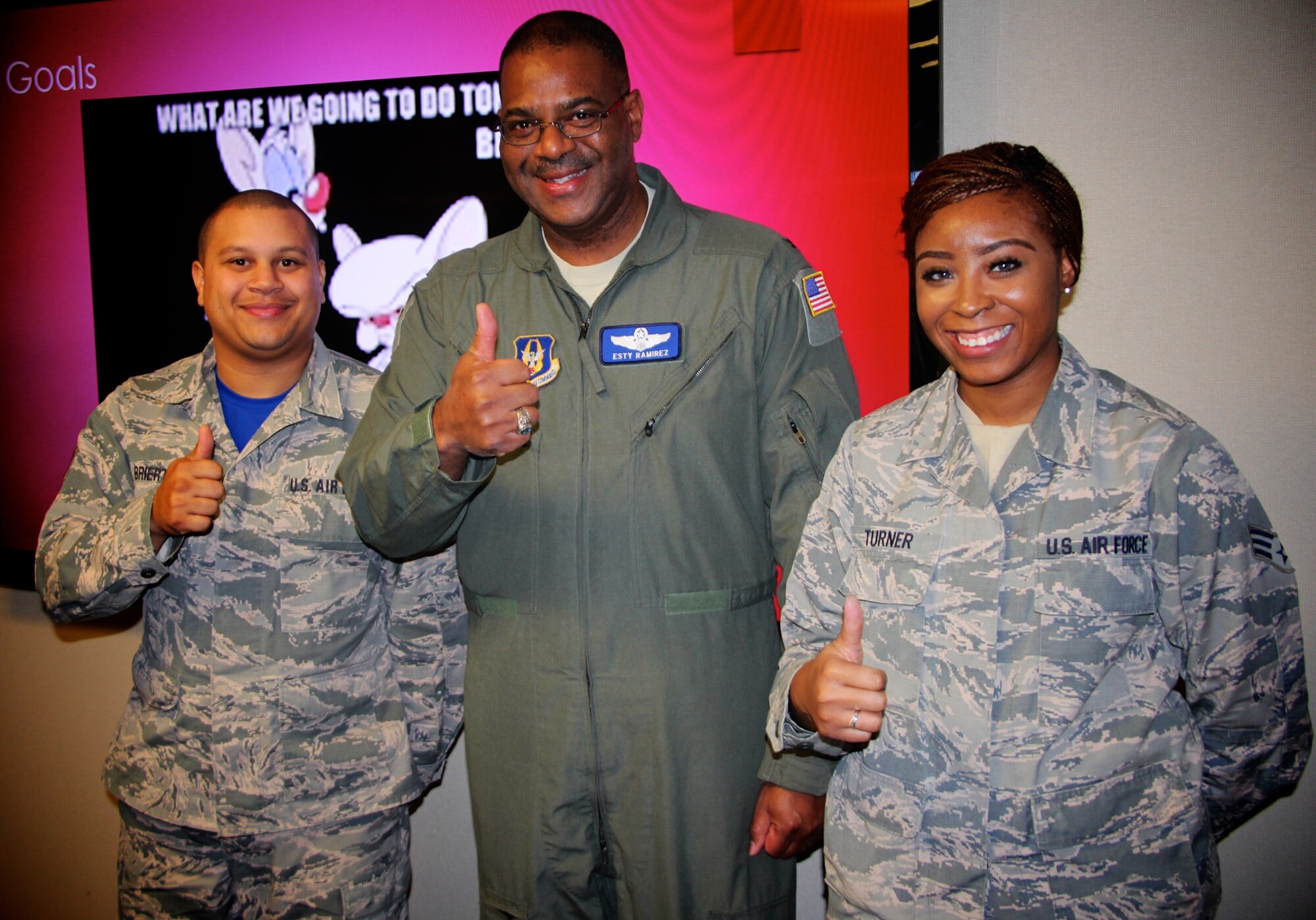 All thumbs up for 932nd Airlift Wing's Force Support Squadron