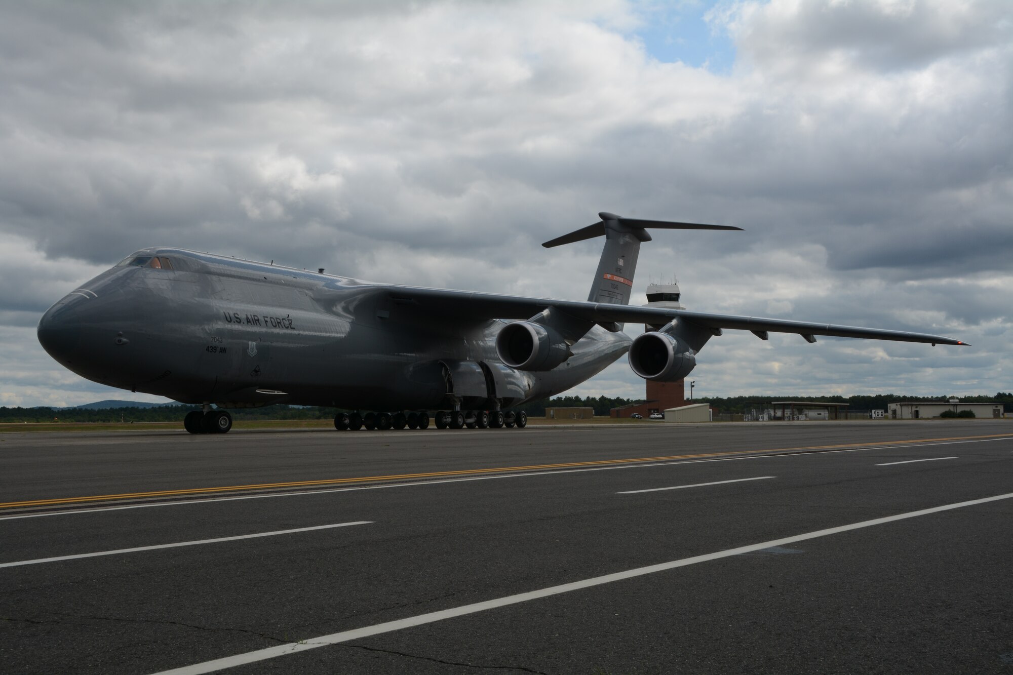 final modified Air Force C-5M lands at Westover