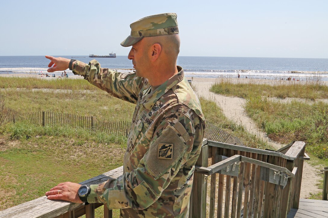 MG Spellmon views beach renourishment