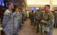 U.S. Army Lt. Gen. Paul Funk, III Armored Corps and Fort Hood, Texas, commanding general recognizes Creech Airmen for exemplary job performance at Creech Air Force Base, Nevada, Dec. 10, 2018. This visit was an opportunity for Funk to meet with the Remotely Piloted Aircraft Airmen who fly, maintain and support the MQ-9 Reaper that has been providing airstrike capabilities for his ground troops since the start of Operation Inherent Resolve in June 2014. (U.S. Air Force Photo by Airman 1st Class Haley Stevens)