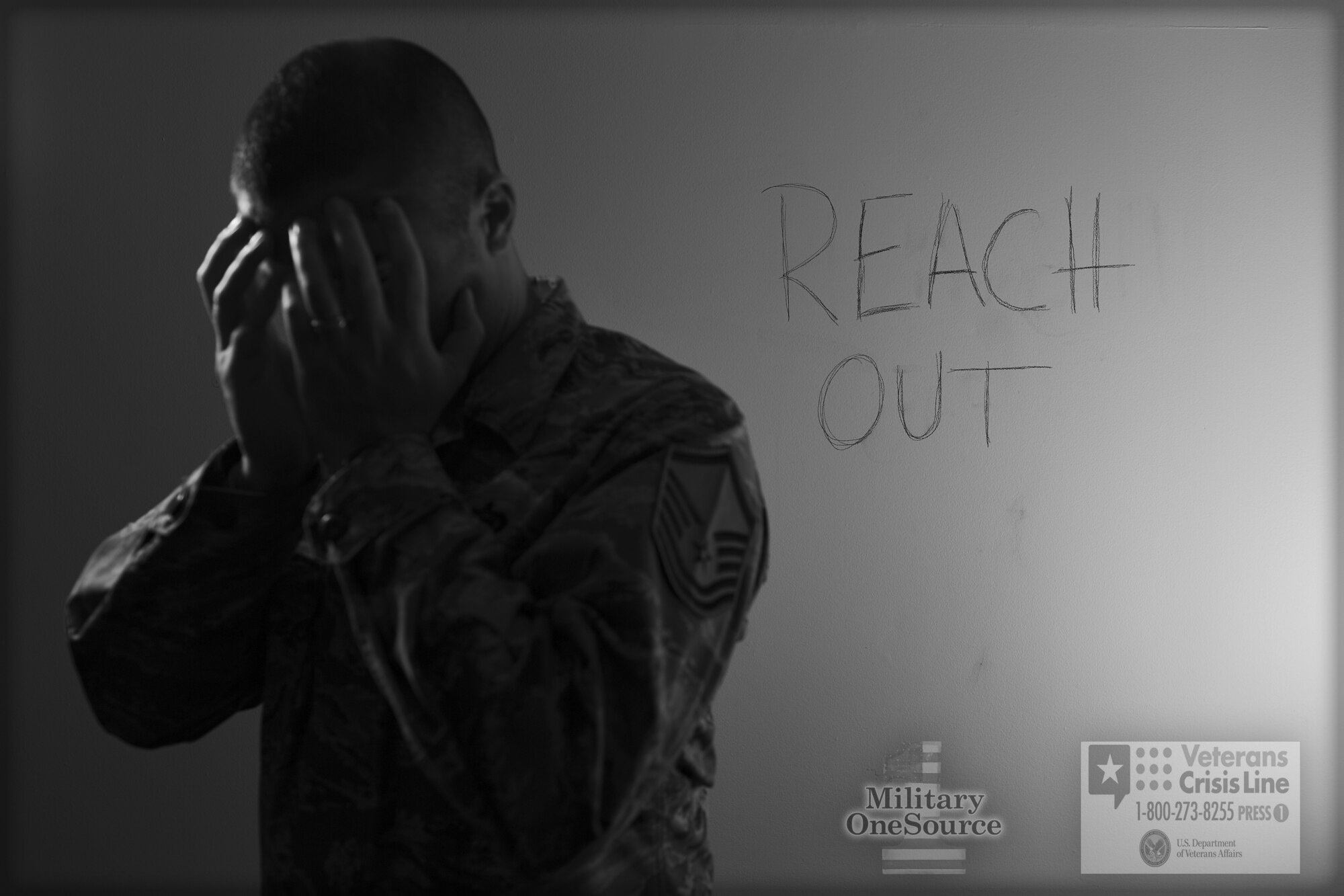 If you know someone who might be going through a difficult situation please reach out to them, as some people may contemplate or act upon suicide while facing a difficult situation. If the person you reach out to confides that they are considering suicide, be there for them and take appropriate actions to get them help before it’s too late. There are multiple hotlines available which offer free and confidential support including Military One Source, 1-800-342-9647, and the Veterans Crisis Line, 1-800-273-8255. (U.S. Air Force photo illustration by Joshua J. Seybert)