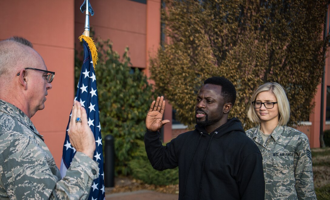 Newest addition to the 932nd Airlift Wing, welcome Opeyemi J. Ojetunde, medial materials technician.