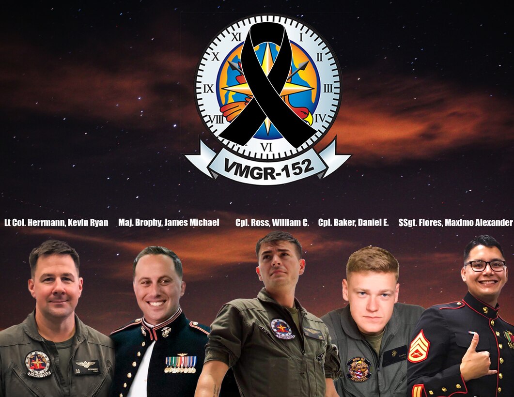 MARINE CORPS IDENTIFIES NAMES OF DECEASED MARINES IN F/A-18 and KC-130 MISHAP