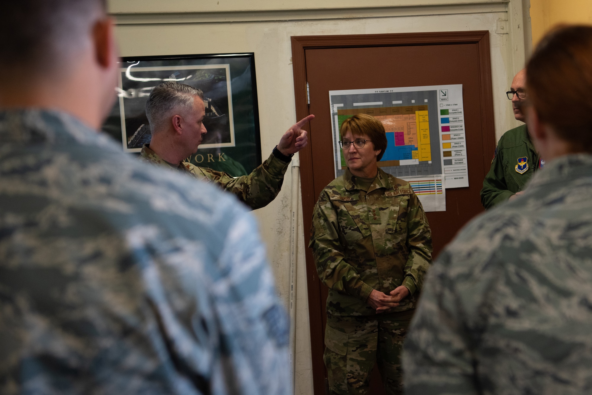 Lt. Gen. Dorothy Hogg, Air Force Surgeon General, receives an in-depth look at the Tactical Integrated Training and Nutrition (TITAN) Arena, Dec. 12, 2018, at Luke Air Force Base, Ariz.