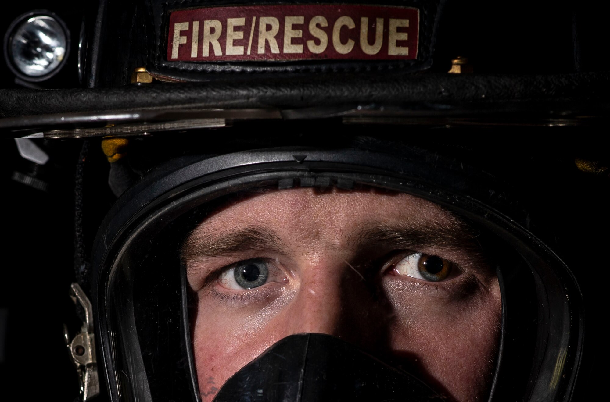 U.S. Air Force Airman 1st Class Rich Palmer, 20th Civil Engineer Squadron firefighter, suits-up at Shaw Air Force Base, S.C., Dec. 10, 2018.