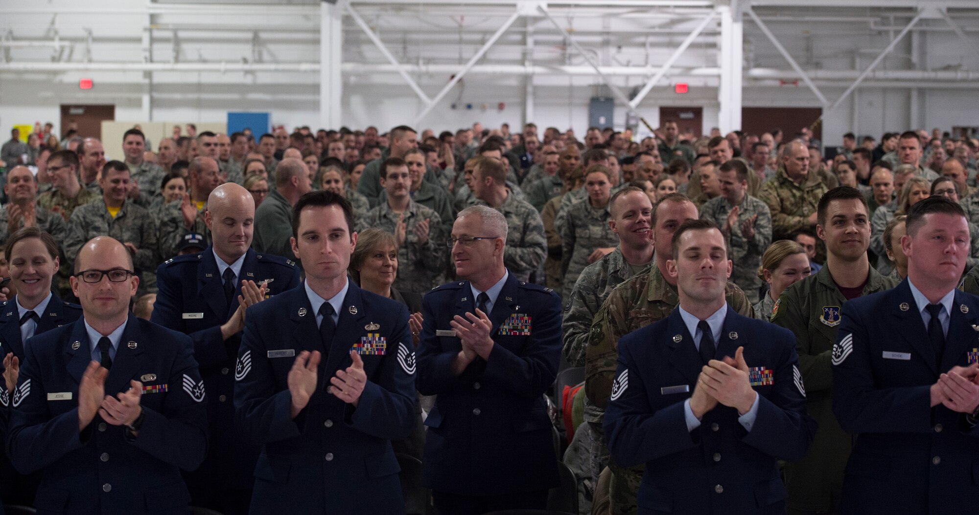 Members of the 133rd Airlift Wing attend the annual Wing Awards Ceremony in St. Paul, Minn., Dec. 8, 2018. The annual ceremony recognizes the outstanding