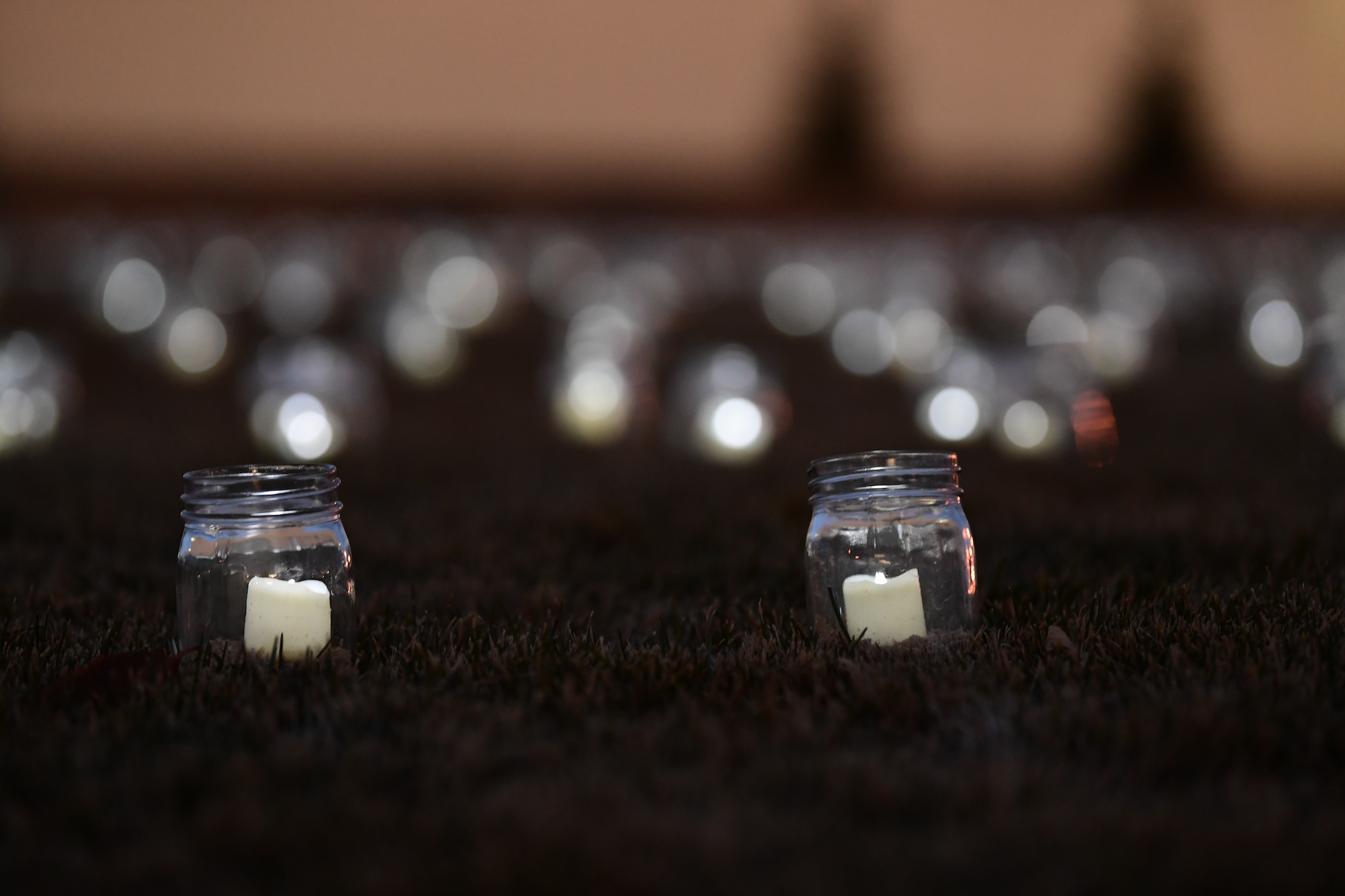 Over 6,000 luminaries are set up at the Colorado Freedom Memorial in Aurora, Colorado, Dec. 1, 2018.