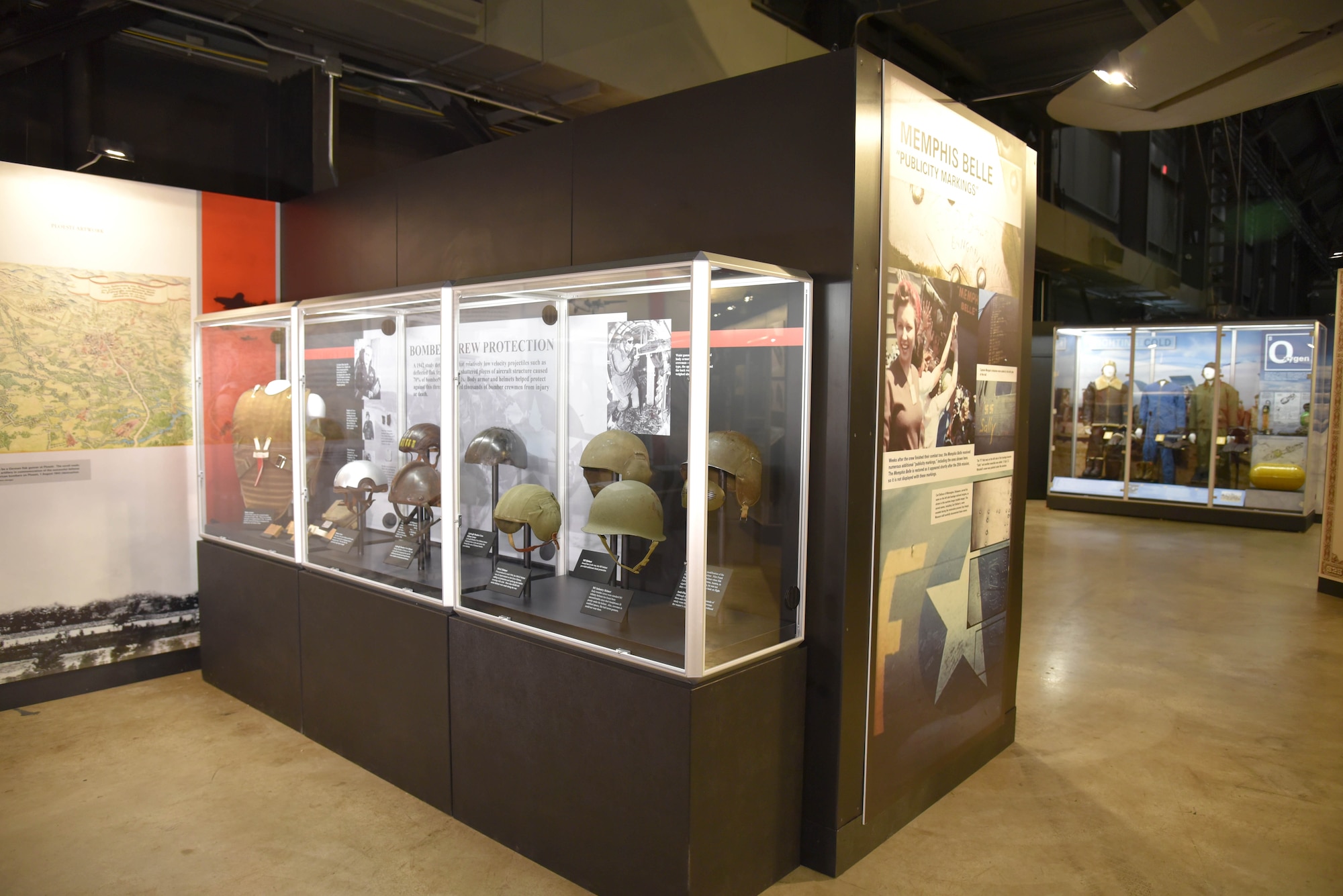 WWII bomber crew protection on display in the WWII Gallery at the National Museum of the USAF. (U.S.Air Force photo)