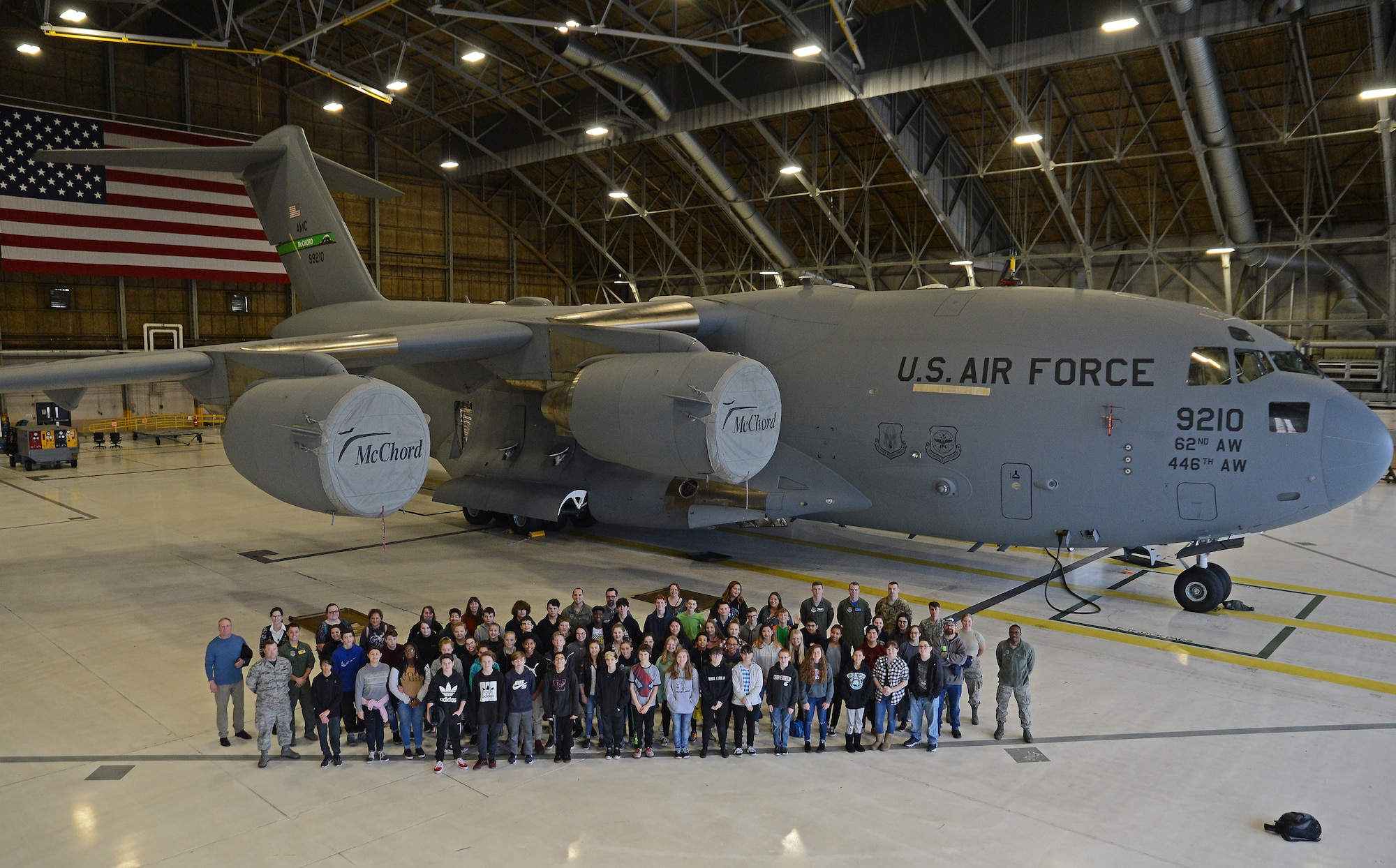 Students from Elk Plain School of Choice visits McChord Field during a Science, Technology, Engineering and Mathematics (STEM) event Dec. 14, 2018 at Joint Base Lewis-McChord, Wash.
