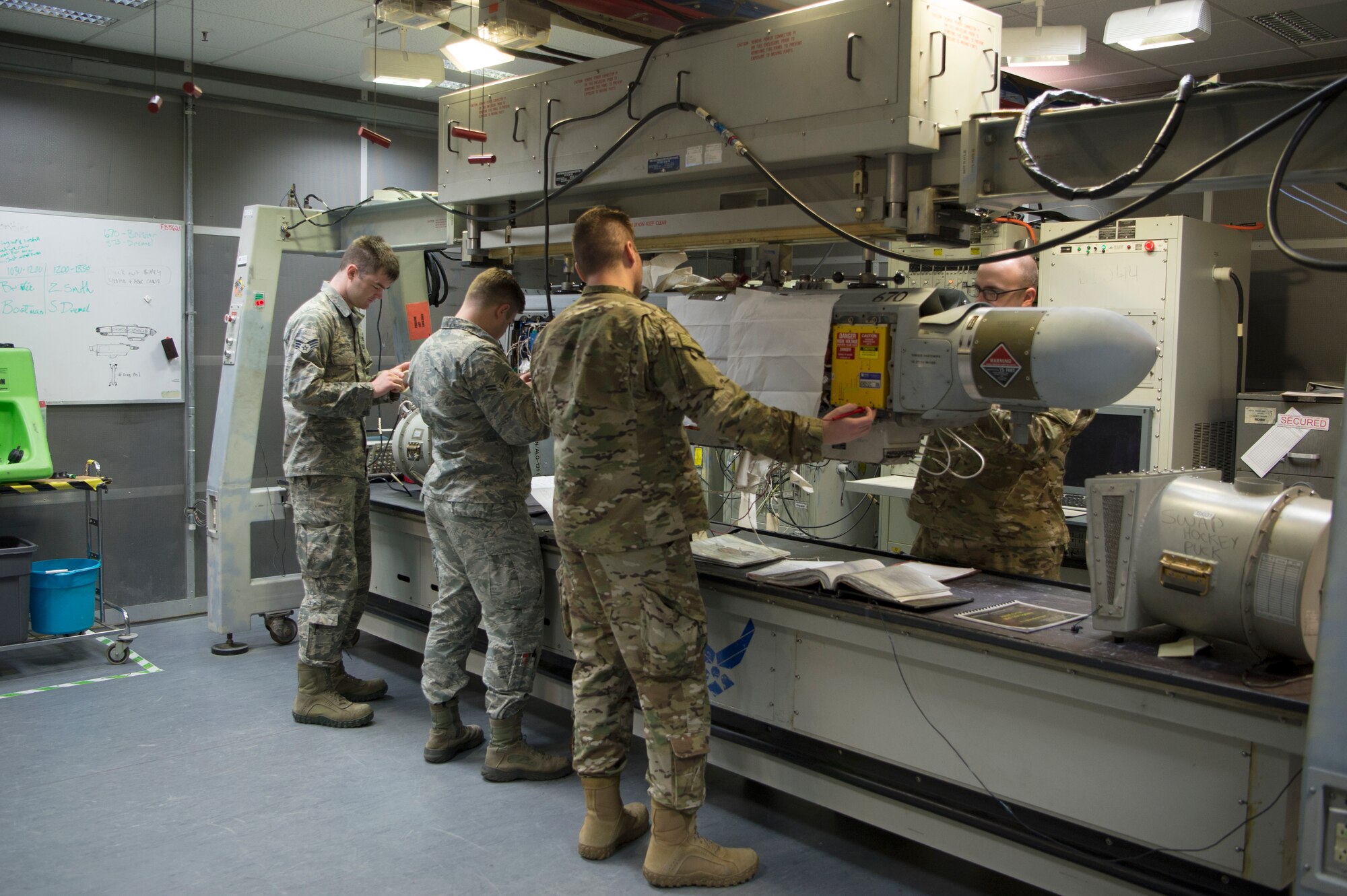 ECM jamming devices are attached to F-16 Fighting Falcon aircraft and have the ability to help the pilot jam enemy radars. These devices give the pilot a few extra seconds to make a decision when dealing with enemy radar systems.