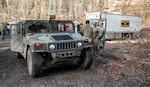 Soldiers from Charlie Company, 1st Squadron, 150th Cavalry Regiment, West Virginia National Guard, assist in convoy operations of mine rescue teams with the West Virginia Miners’ Health, Safety, and Training agency at the Rock House Powellton coal mine in Whitesville, W.Va., Dec. 12, 2018. The WVNG assisted rescue operations for three missing people. A fourth person left the mine earlier.