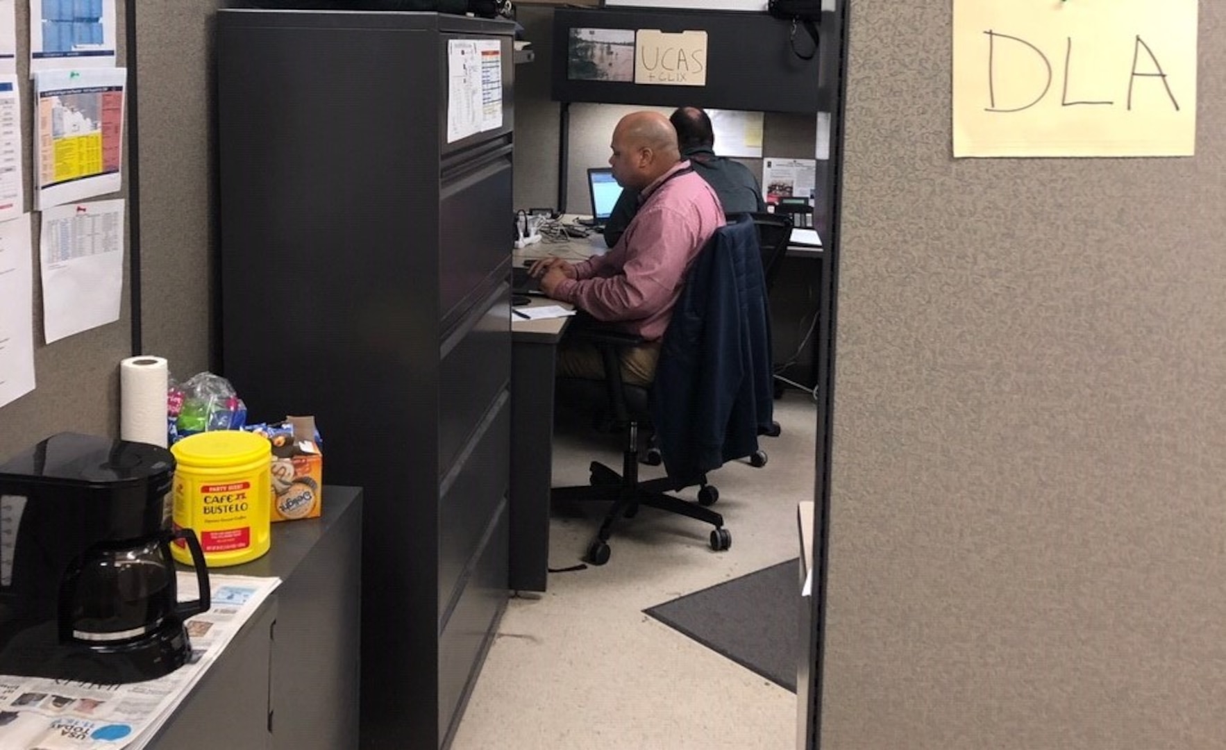 Man at desk, office setting
