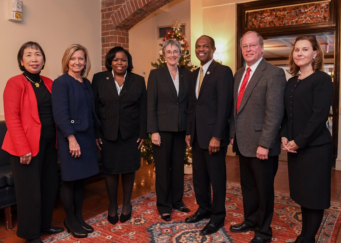 U.S. Air Force Secretary Heather Wilson met with Langley Civic Leaders during a visit to Joint Base Langley-Eustis, Virginia, Dec. 12, 2018.