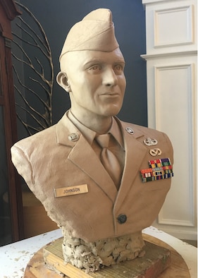 The spouse of a Reserve Citizen Airman here at Luke Air Force Base, Arizona, recently sculpted a bust of Senior Airman Daniel Johnson, 30th Civil Engineer Squadron explosive ordnance disposal technician, Vandenberg Air Force Base, California. Johnson was killed in action Oct. 5, 2010 while serving during Operation Enduring Freedom.