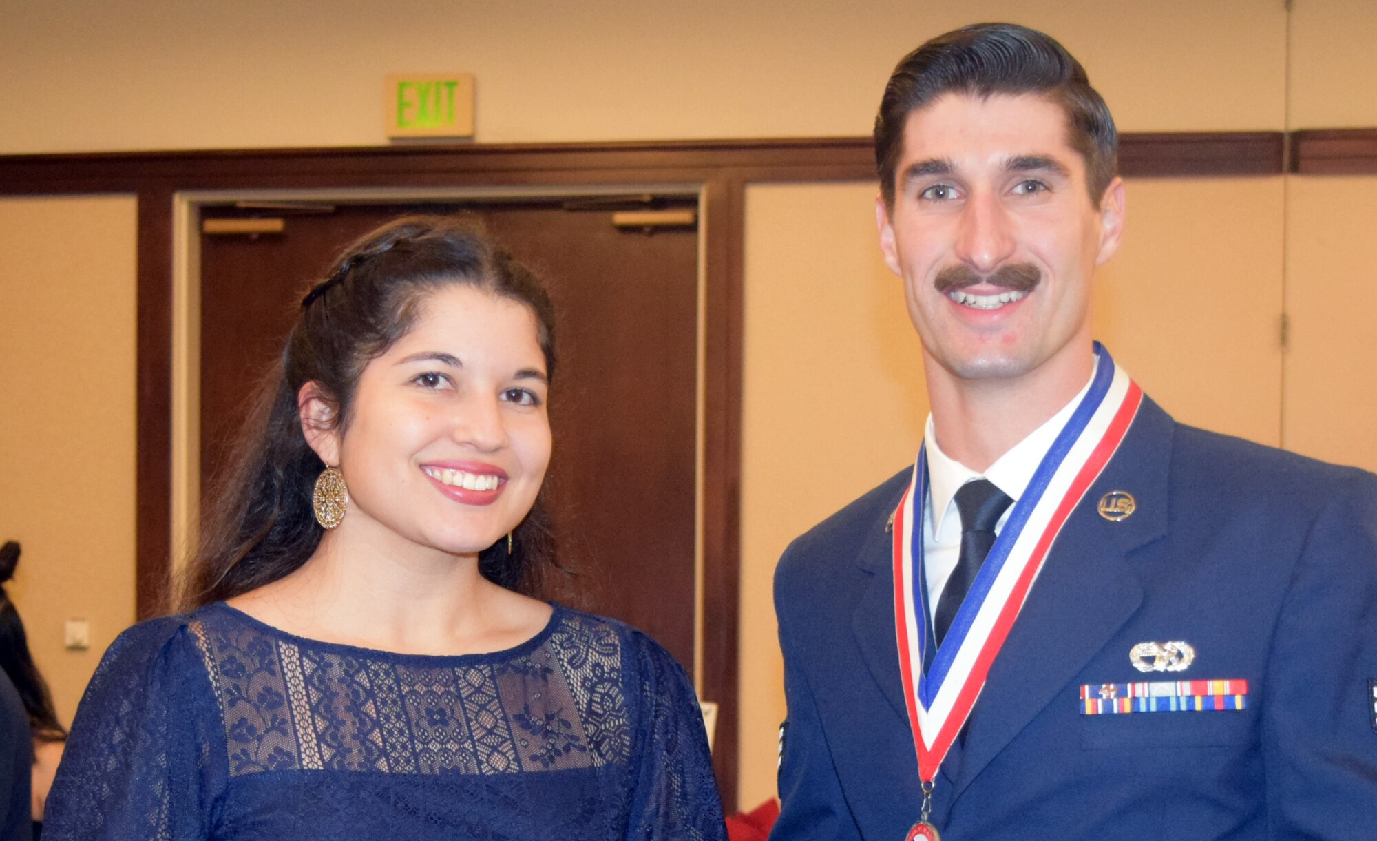 Senior Airman Andrew Kurzawinski of the 45th Aerial Port Squadron was awarded the John Levitow Award at the Airman Leadership School graduation, Dec. 13, 2018.