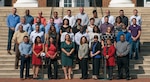 Group photo of students at the University of Virginia, Darden School of Business in Charlottesville, Virginia.