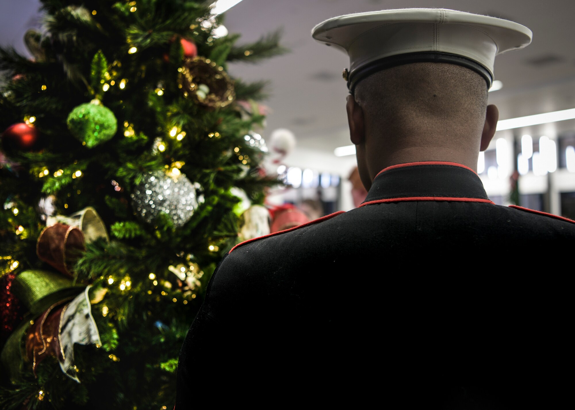 Staff Sgt. Terry Allen Davis Jr., 451st Combat Logistics Battalion training chief, attends a Christmas party on Johns Island, S.C, Dec. 14, 2018, to accept donations on behalf of the Toys for Tots campaign. All of the toys were donated by individuals and businesses within the Lowcountry and given to those in the community who may have for one reason or another fallen on hard times during the holiday season. The goal of the program is to, help bring the joy of Christmas and send a message of hope to America's less fortunate children through the gift of a new toy. (U.S. Air Force Photo by Airman 1st Class Joshua R. Maund)