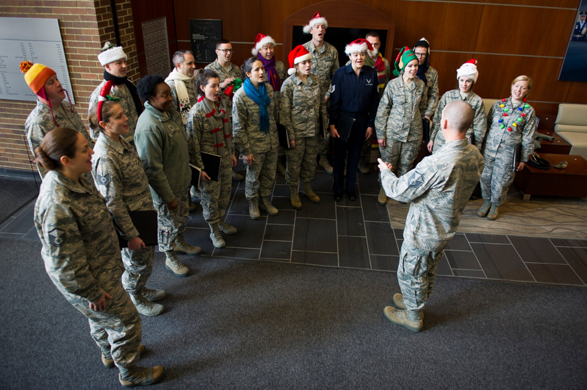 Singing Sergeants in the Jones building