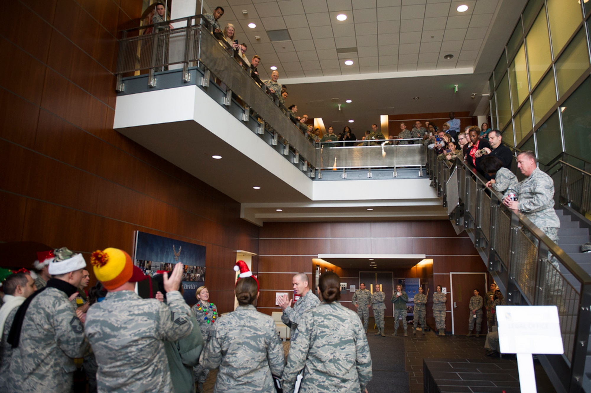 Singing Sergeants in the Jones building