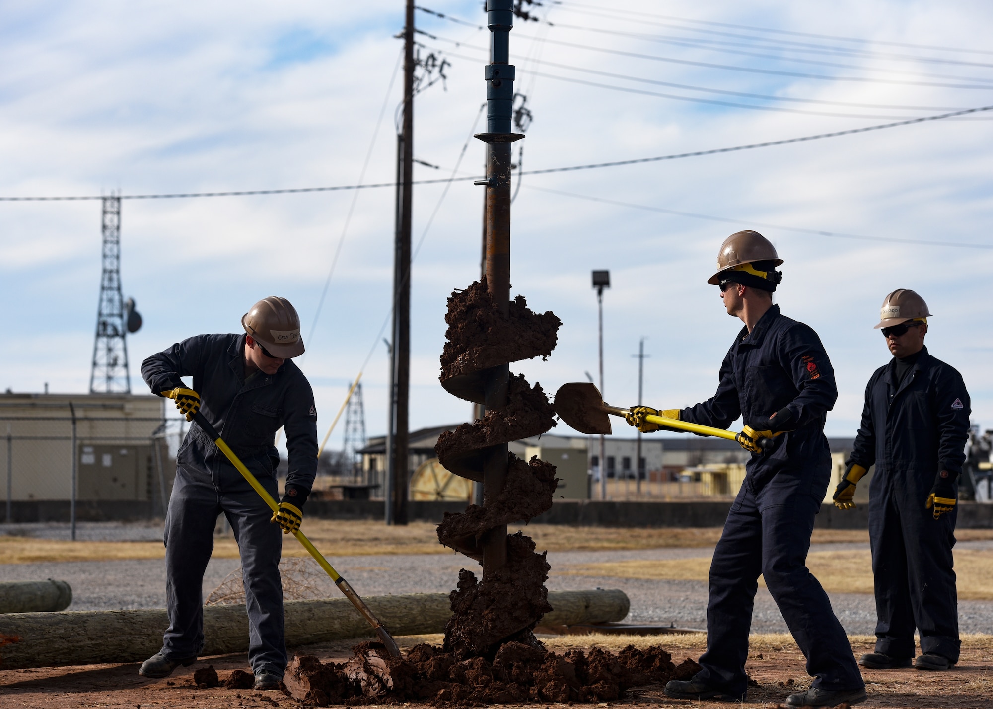 Navy constructionman recruits train at Sheppard AFB