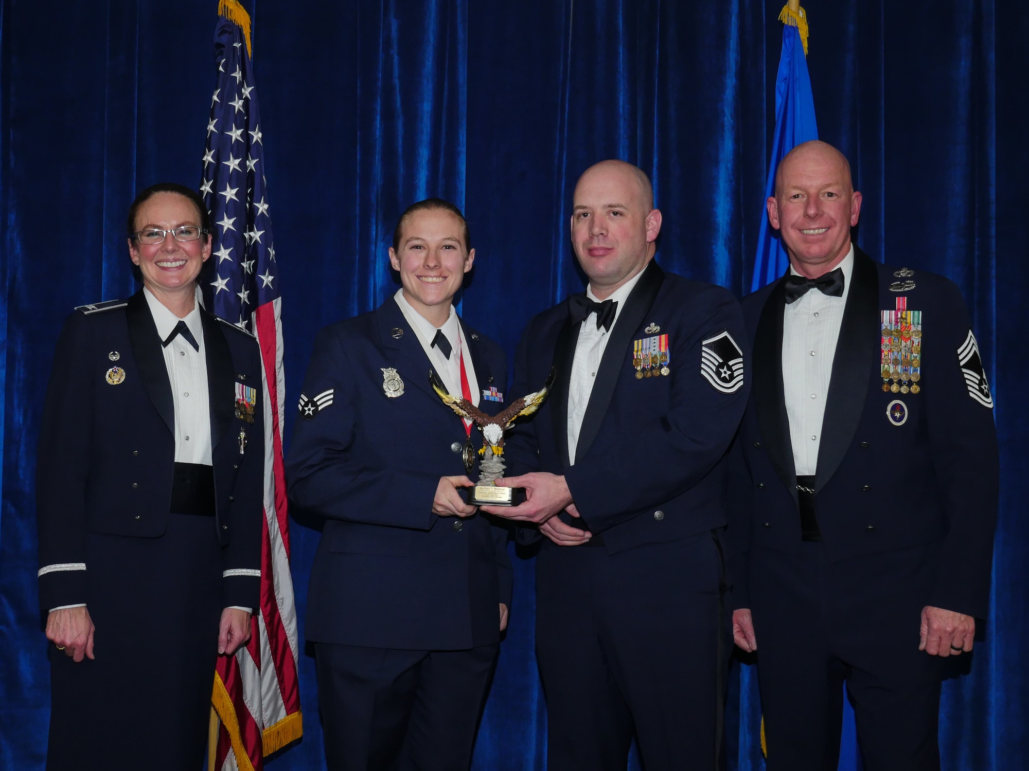 Senior Airman Piper Whetstone, 90th Civil Engineer Squadron, earned an academic award for the Airman Leadership School Class 19-B on F.E. Warren Air Force Base, Wyo., Dec. 19, 2018. Enlisted Airmen must complete the rigorous professional military education course before supervising other Airmen.