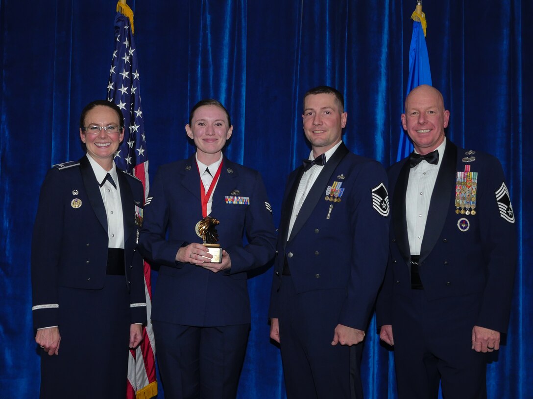 Senior Airman Ashley Sokolov, 90th Missile Wing Public Affairs, earned distinguished graduate for the Airman Leadership School Class 19-B on F.E. Warren Air Force Base, Wyo., Dec. 19, 2018. Enlisted Airmen must complete the rigorous professional military education course before supervising other Airmen.
