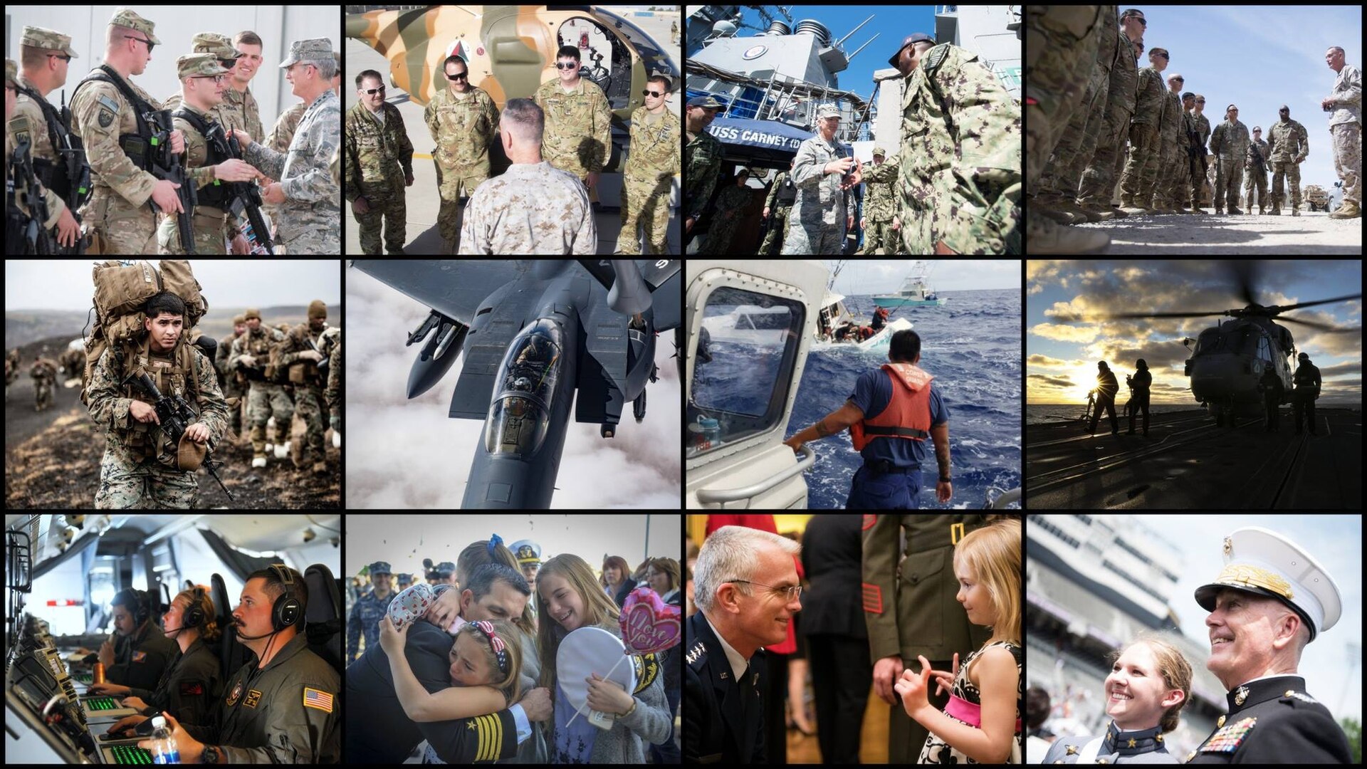 A photo illustration of our Joint Force and our military families.
