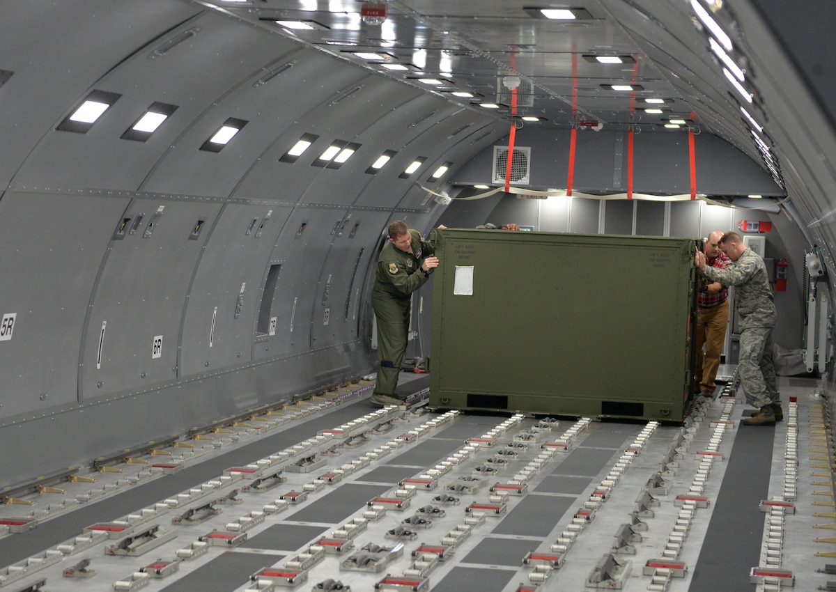 Pease receives KC46 pallet racking and fuselage trainer > 157th Air